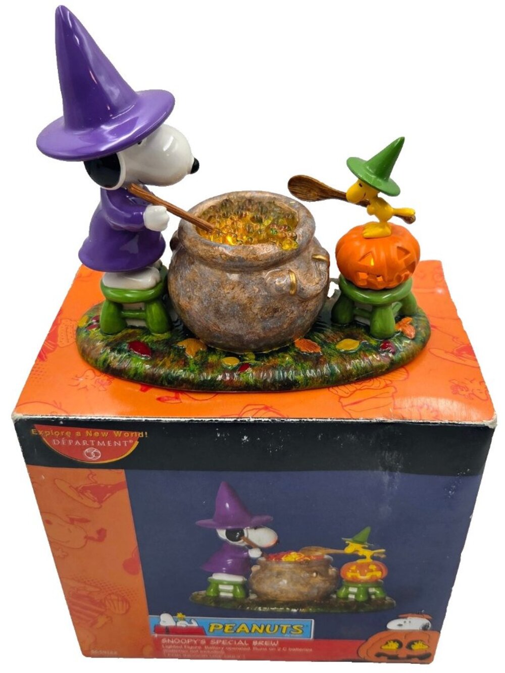 Dept 56 Snoopy’s Special Brew Peanuts Woodstock Snoopy Halloween Tested Read